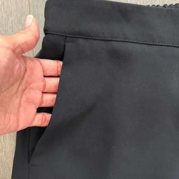 Madewell Pull-On Straight Pants Crepe Black Elastic Waist Drapey Relaxed XL Work - Picture 3 of 7